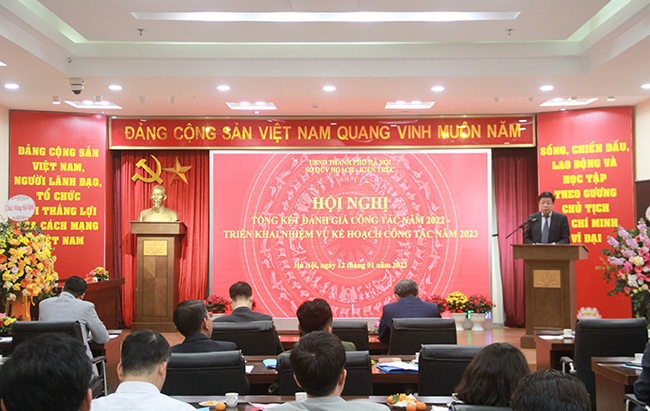 Hội nghị tổng kết đánh giá công tác năm 2022, triển khai nhiệm vụ kế hoạch công tác năm 2023 của Sở Quy hoạch - Kiến trúc