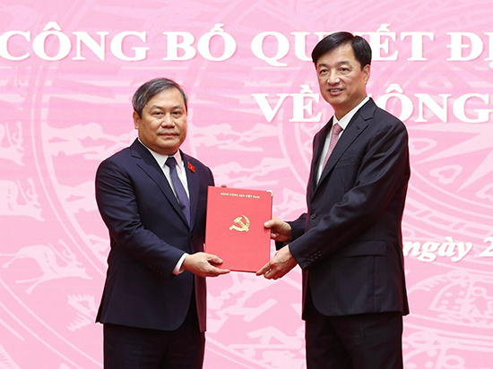 Bí thư Tỉnh ủy Quảng Ninh Vũ Đại Thắng được điều động, chỉ định giữ chức Phó Bí thư Thành ủy Hà Nội
