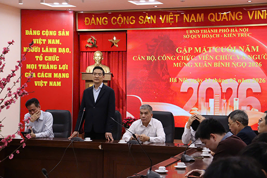Sở Quy hoạch-Kiến trúc Hà Nội gặp mặt cán bộ, công chức, viên chức và người lao động mừng Xuân mới Bính Ngọ 2026