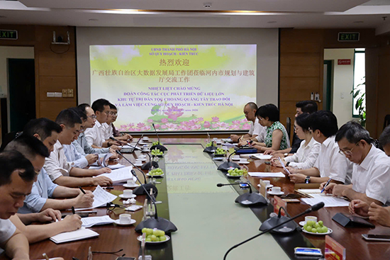Tăng cường hợp tác quốc tế trong quản lý đô thị: Sở Quy hoạch – Kiến trúc Hà Nội làm việc với Đoàn công tác Cục Phát triển dữ liệu lớn Khu tự trị dân tộc Choang Quảng Tây (Trung Quốc)