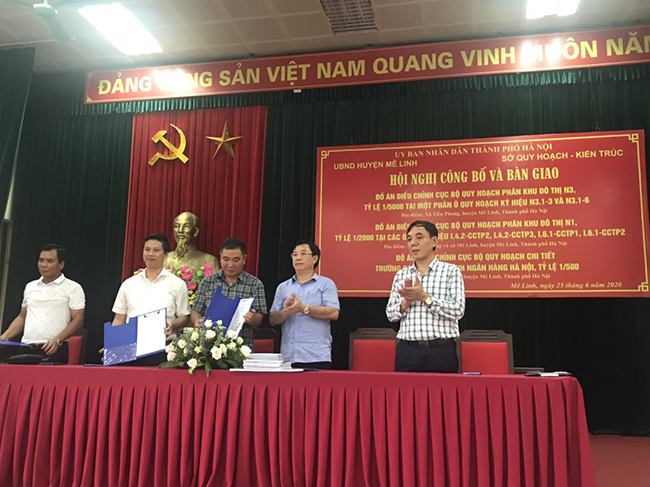 Hội nghị công bố công khai các đồ án điều chỉnh cục bộ quy hoạch tại xã Tiền Phong, xã Mê Linh, Mê Linh, Hà Nội