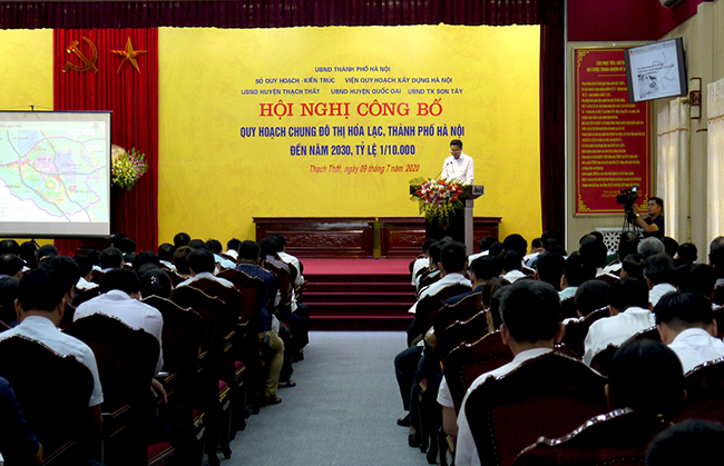 Hội nghị công bố Quy hoạch chung đô thị Hòa Lạc, Thành phố Hà Nội đến năm 2030 tỷ lệ 1/10.000