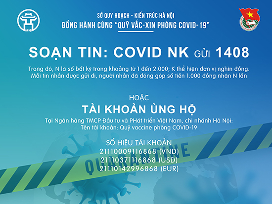 Cán bộ công chức, người lao động Sở Quy hoạch-Kiến trúc Hà Nội: quyên góp ủng hộ Quỹ phòng, chống dịch Covid-19